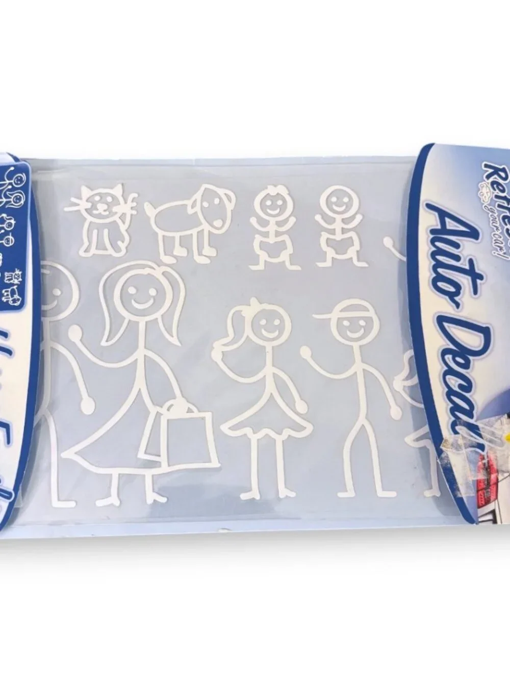 Happy Family Auto Car Window Stick Figure Decal Sticker 10pc Mom Dad Kid Dog Cat